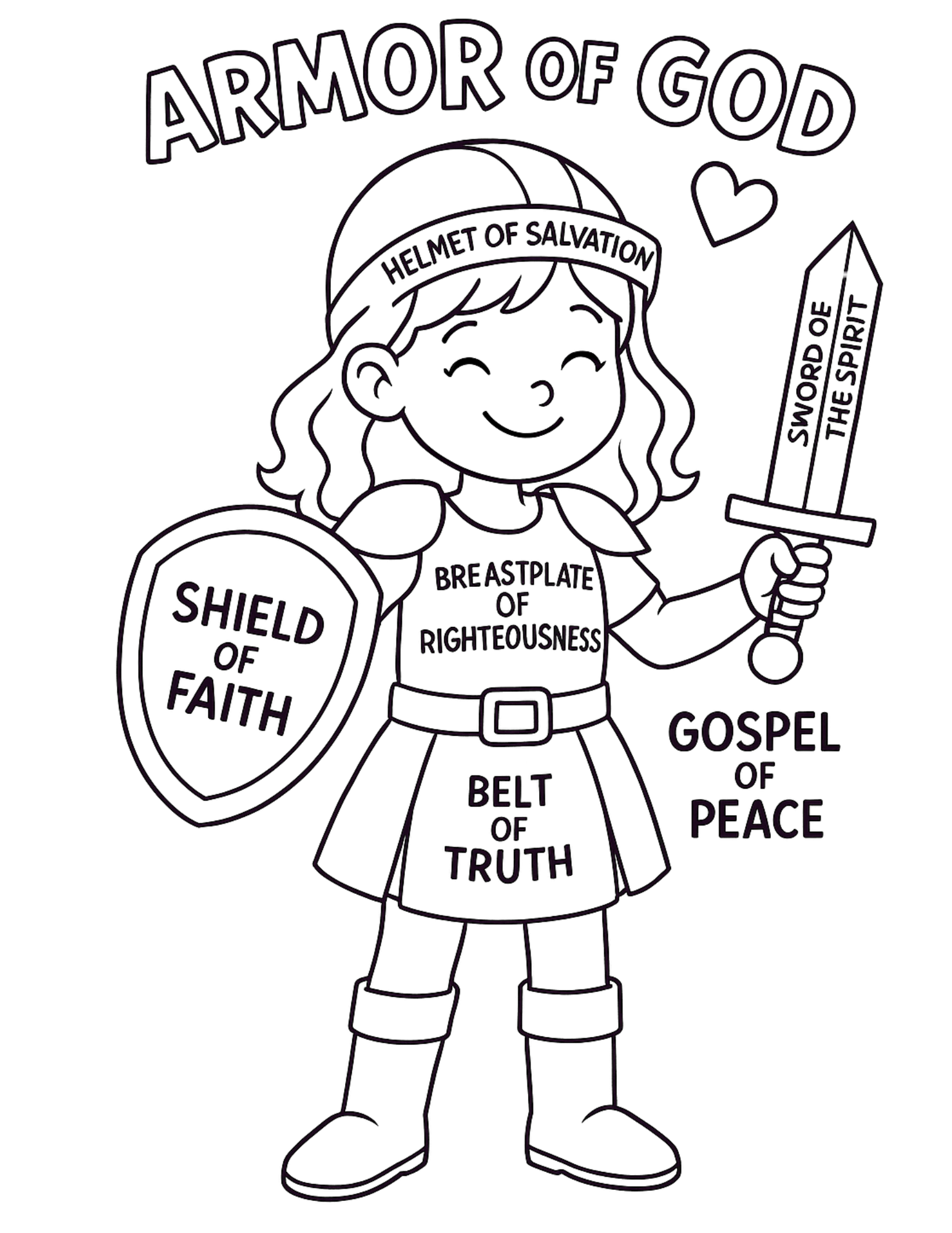 Sweet Faith Studio- Armor of God: Girl